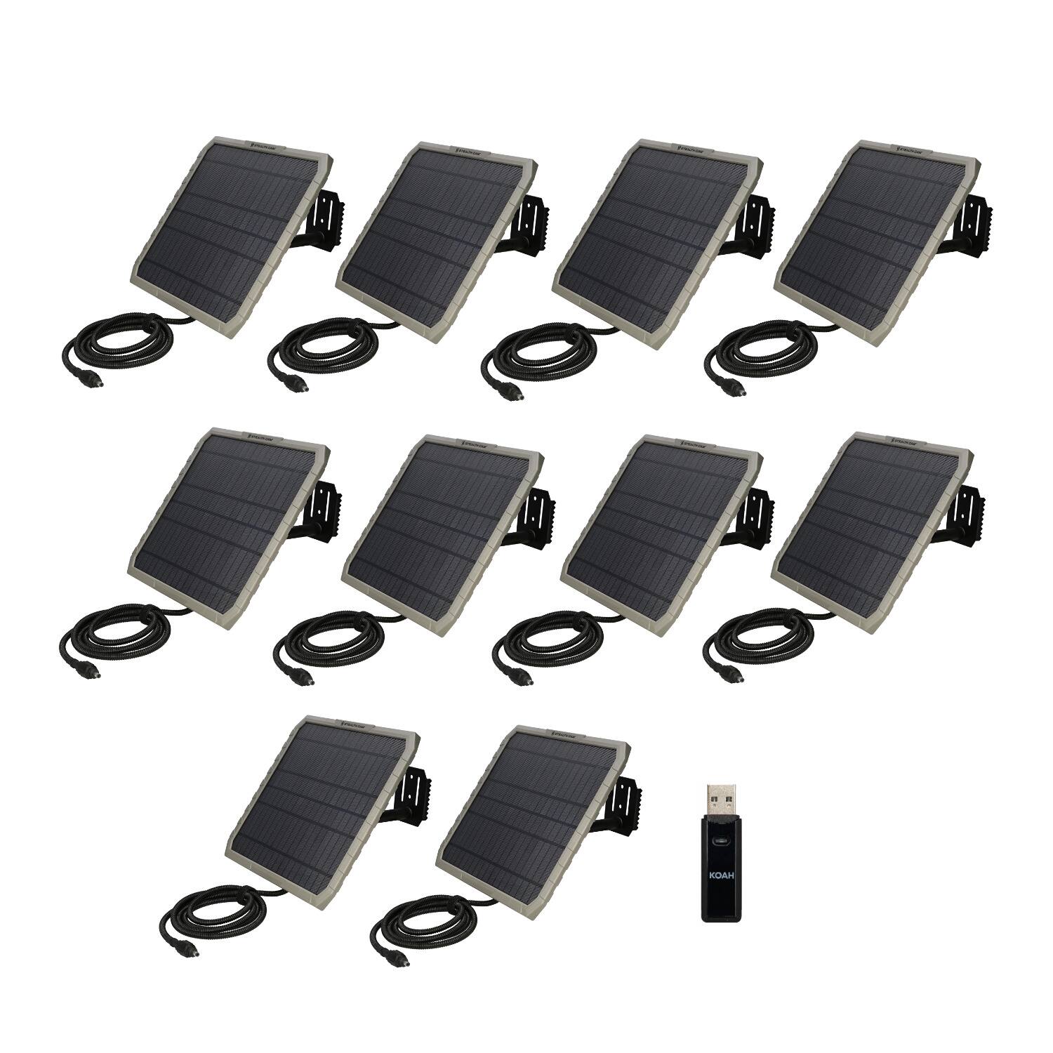 Front. Stealth Cam - Stealth Cam FieldMAX EX 10-Inch Solar Panel (10-Pack) Bundle with Card Reader.