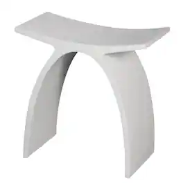 Alfi - Arched Matte Solid Surface Resin Bathroom / Shower Stool - White