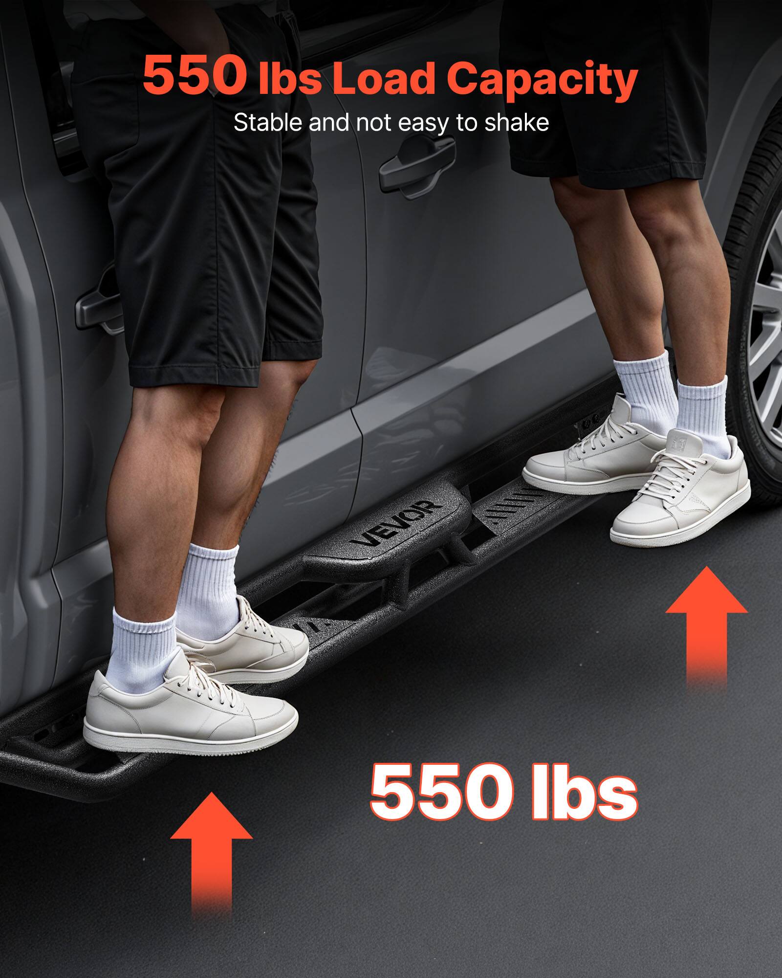 550 lbs Load Capacity  
Stable and not easy to shake  

550 lbs