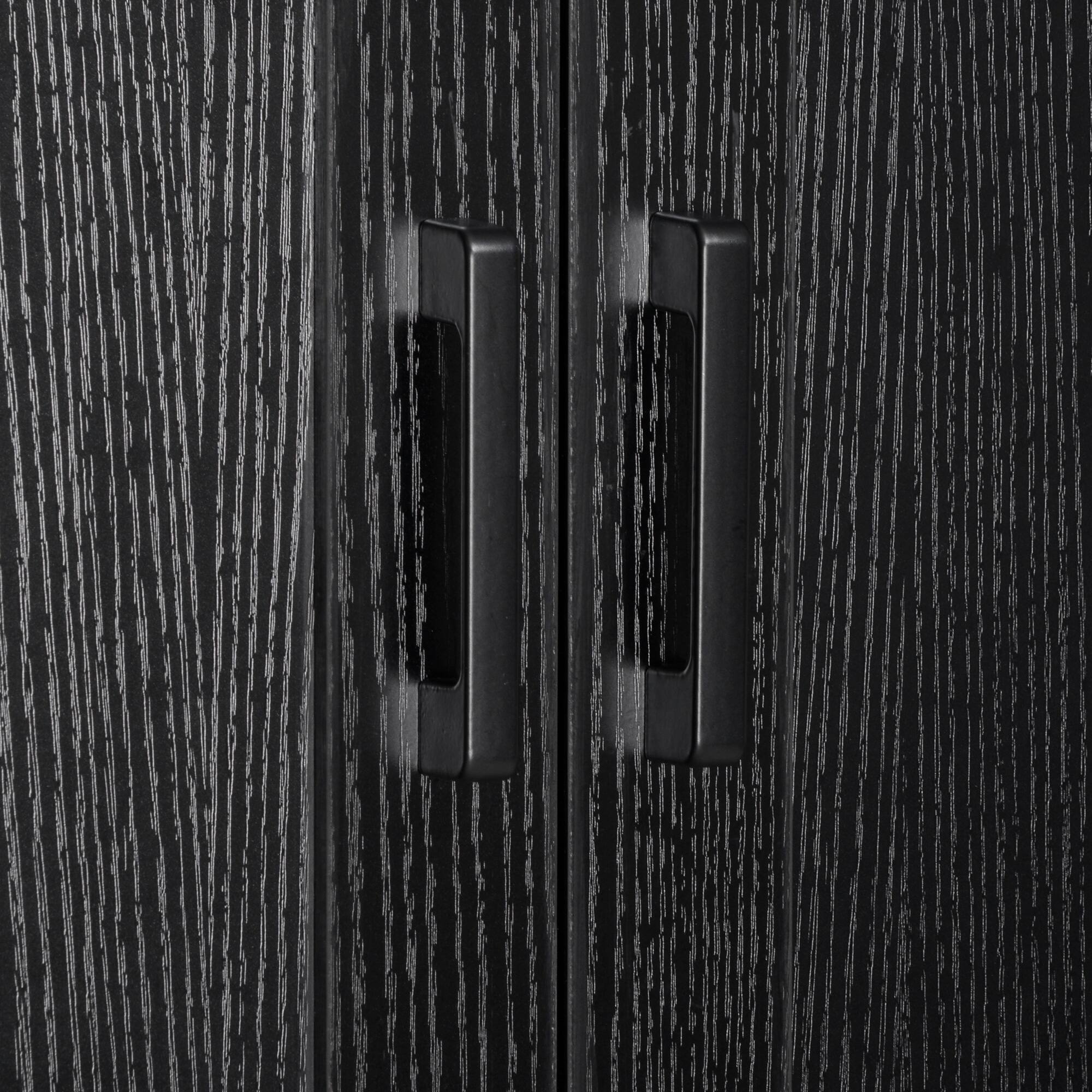 Alt View 8. Homcom - 67" Freestanding Kitchen Pantry, 4-Door Storage Cabinet Organizer with Adjustable Shelves, Kitchen Cabinet with Doors - Black.