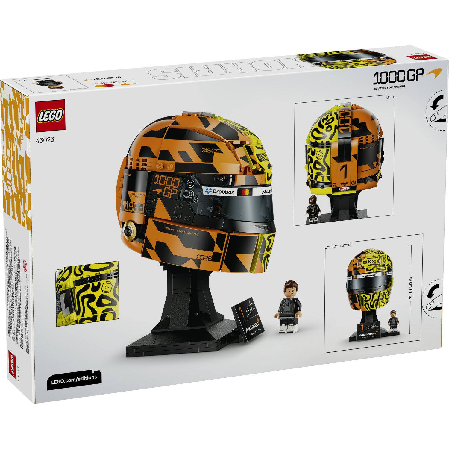 - LEGO 43023 M10495 SH 1000 GP Dropbox G2
- 11St SuA - Never Stop Racing
- 1 2026 4e McLaren D0 1 a WA O. GKX S RS
- 18cm/7In. ESR
- LEGO.com/editions