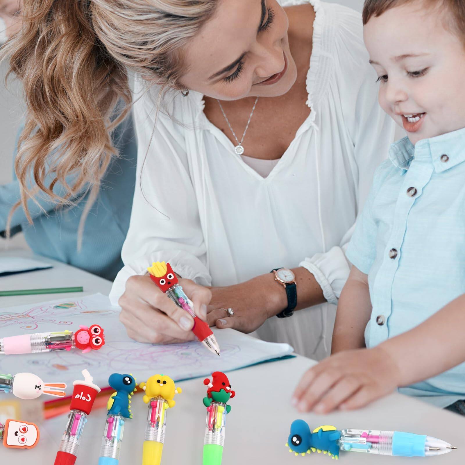 Alt View 7. Paradigms Interiors - Mini Multicolor Pens In One 4 in 1 Cute Bulk For Fun Ballpoint Birthdays And Children' Party Favors Gifts Teacher Sch....