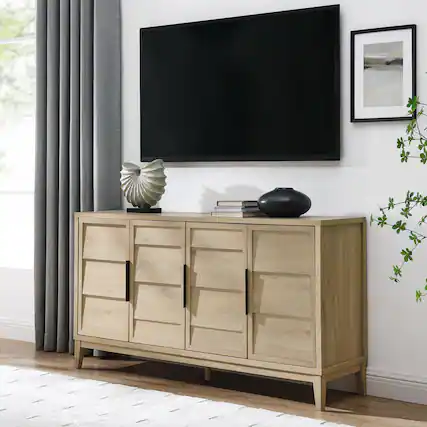 Front. Modway - Sinya 4-Door Sideboard by Modway - Light Oak.