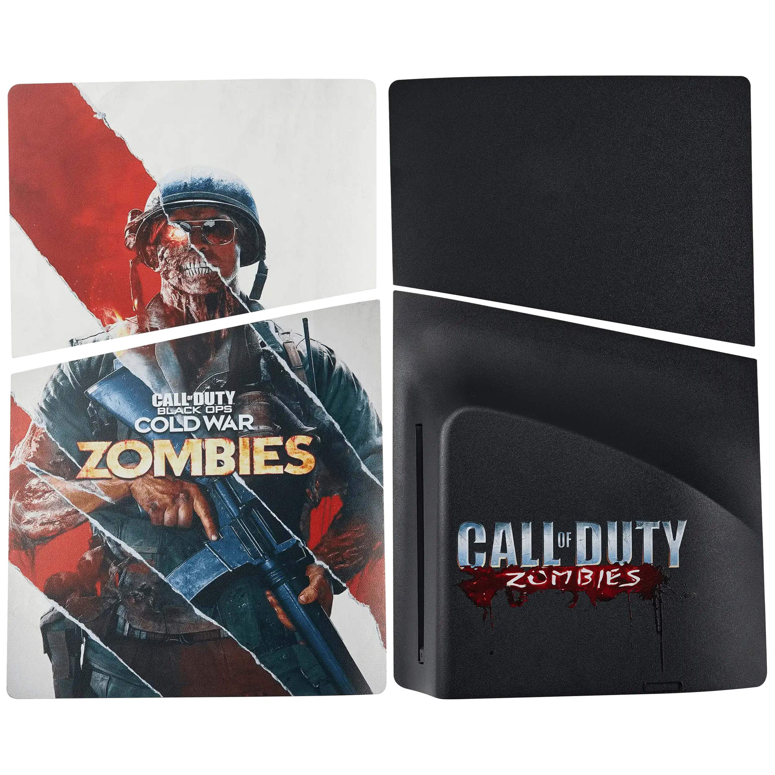 MobileSentrix - Call of Duty: OPS Cold War Zombies - PlayStation 5 Slim Disc Edition Compatible Console Faceplate Covers - Black