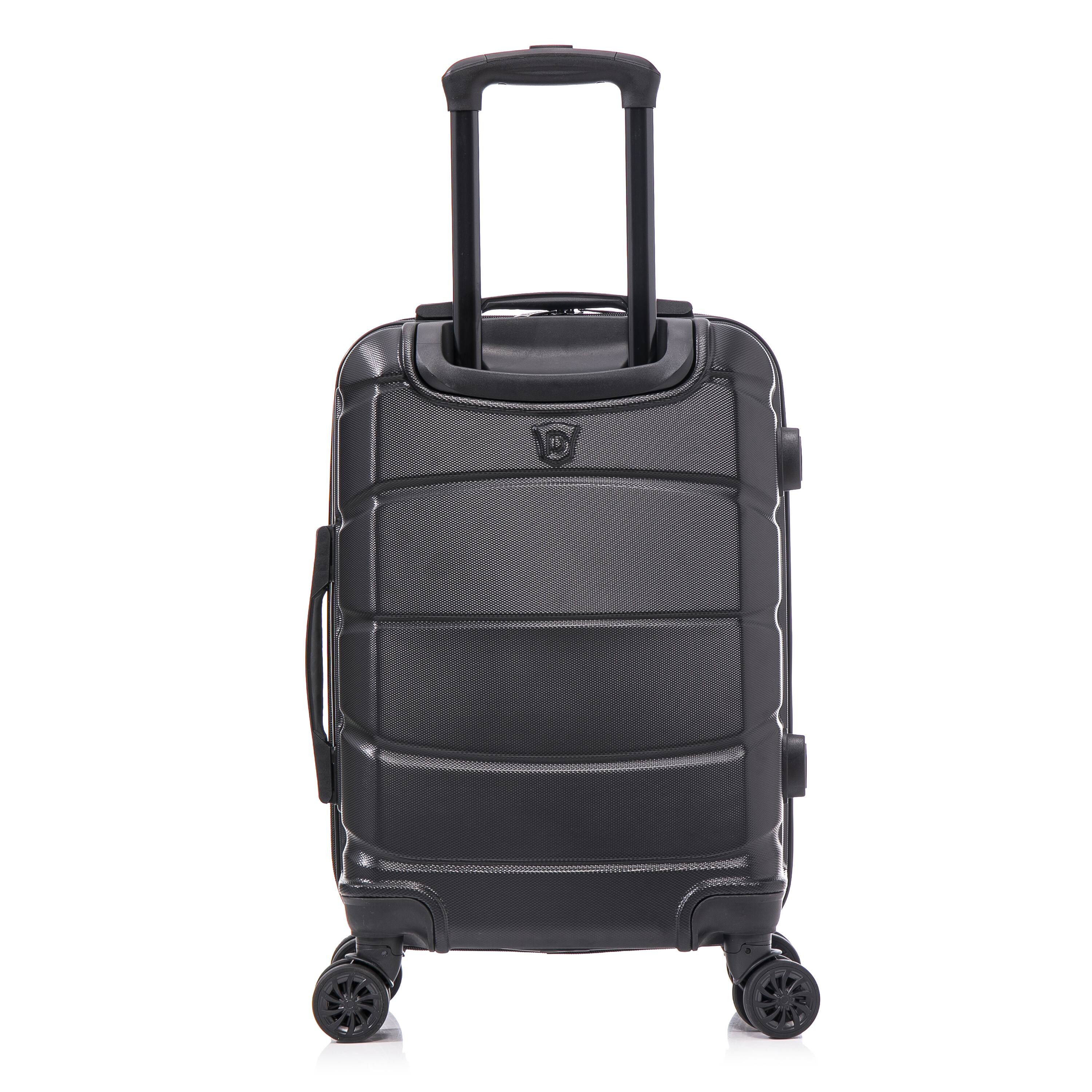 Alt View 1. DUKAP - Sense Lightweight Hardside Spinner Luggage 20" Carry-On - BLACK.