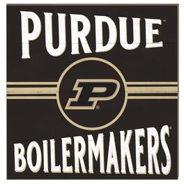Jardine - Purdue Boilermakers 10'' x 10'' Retro Team Sign - Black