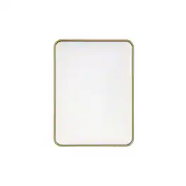 Elegant Decor - Contour Metal Rectangle Mirror 24x32 - Brass