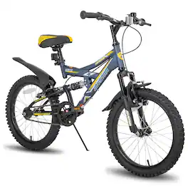 JOYSTAR - 20 Inch Kids Bike for Boys Girls Ages 7-13, Dual-Suspension Kids Mountain Bike with Kickstand - Blue