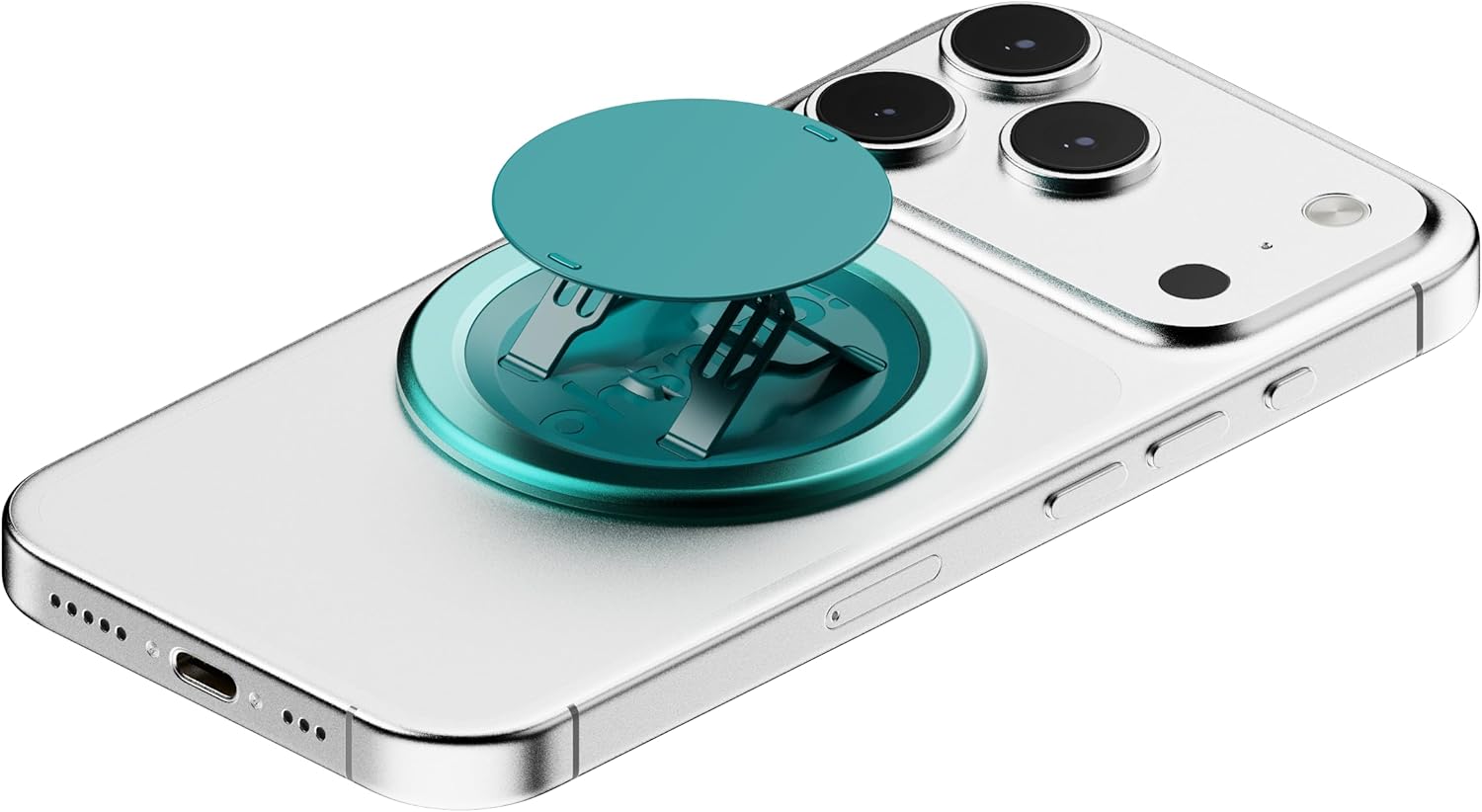 Back. OhSnap - ohsnap! Snap Grip Luxe Magnetic Phone Grip - Millennial Teal - Millennial Teal.