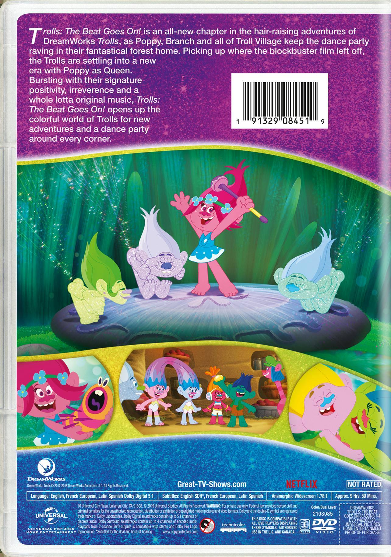 Back. Trolls: The Beat Goes On! - Seasons 1 - 4 (2019) (DVD Set) [DVD].