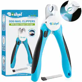 Boshel - LED Dog Nail Clippers with Quick Sensor & Safety Guard - Battery Powered Grooming Tool