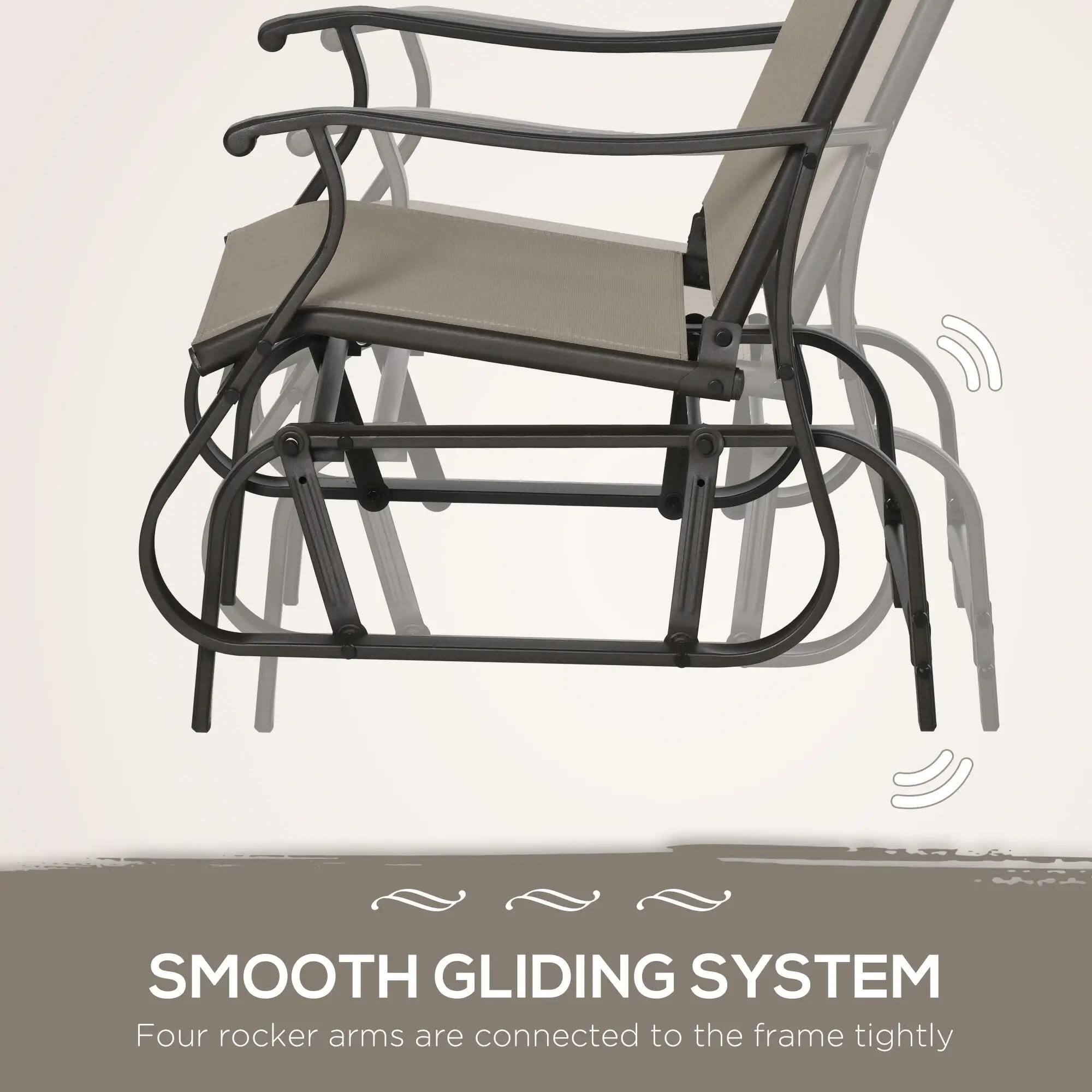 SMOOTH GLIDING SYSTEM  
Four rocker arms are connected to the frame tightly