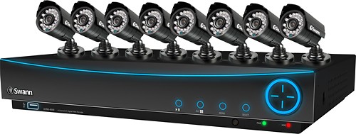  Swann - 8-Channel, 8-Camera Indoor/Outdoor Professional Security System