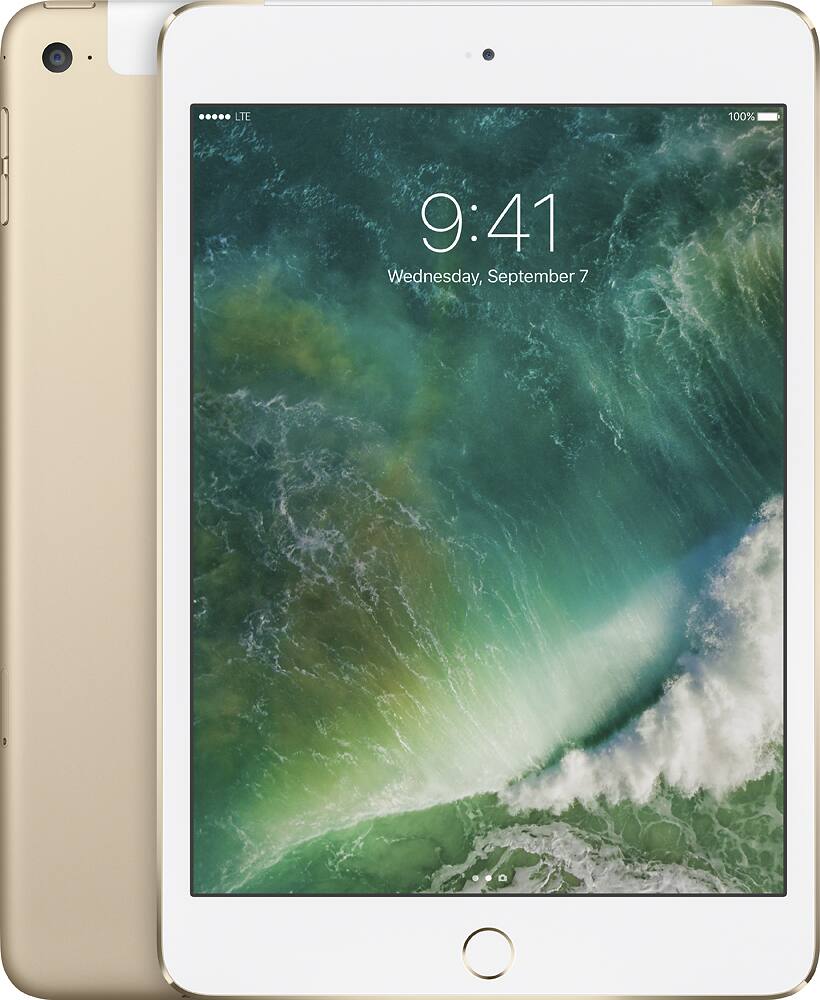 Best Buy: Apple iPad mini 4 Wi-Fi + Cellular 32GB Verizon Wireless Gold ...