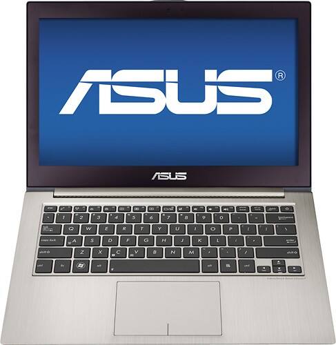 Front Standard. Asus - Zenbook Ultrabook 13.3" Laptop - 4GB Memory - 128GB Solid State Drive - Radiant Silver.
