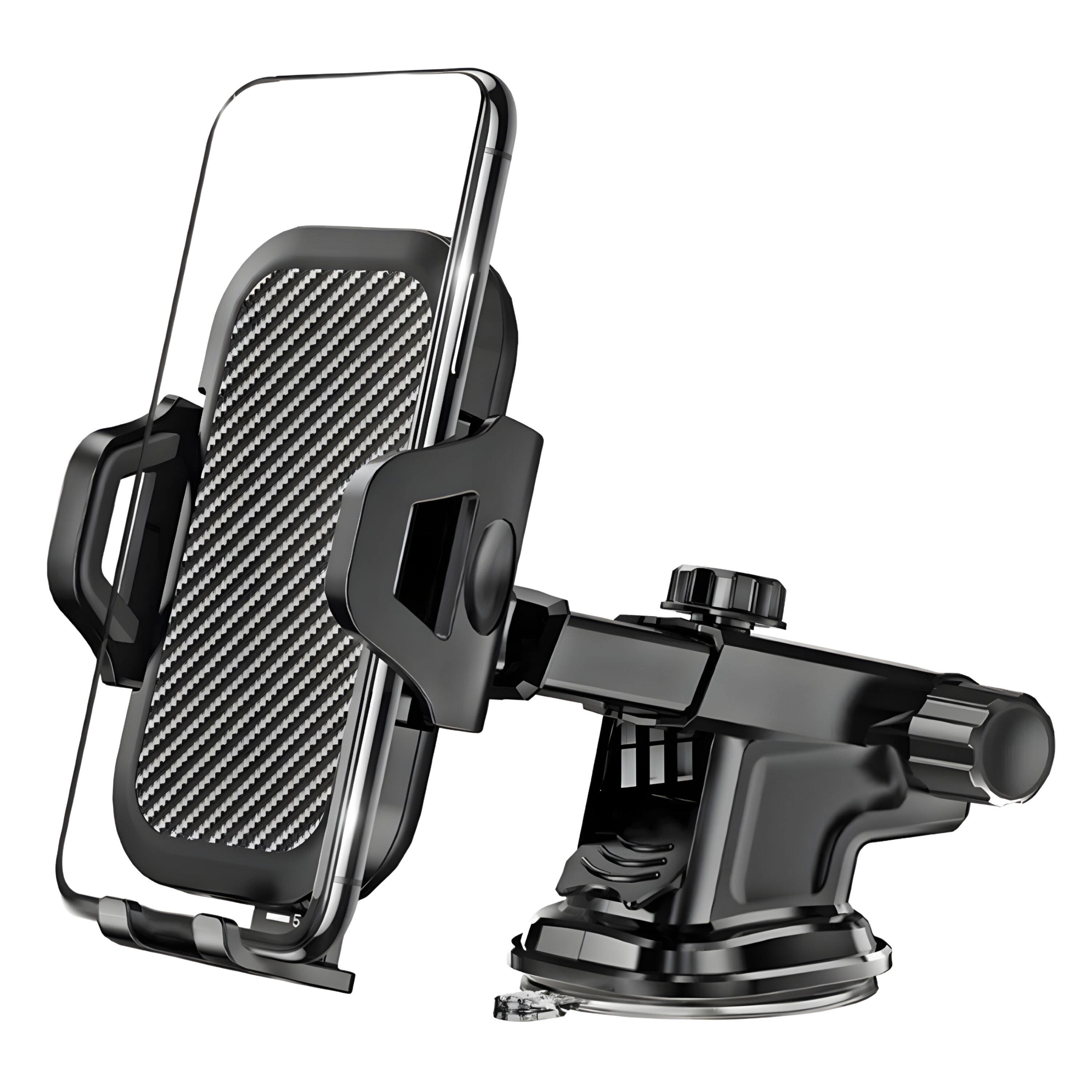 Front. Kitcheniva - 3 In 1 Universal Car Dash Phone Mount Holder - Black.