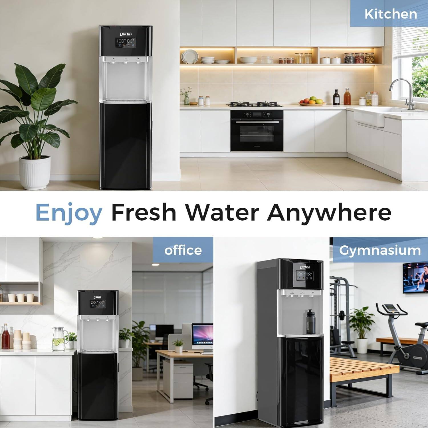 Kitchen  
Enjoy Fresh Water Anywhere  
office  
Gymnasium