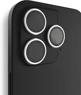 BodyGuardz - Metallic Pure 3 Tempered Glass Camera Protector - iPhone 15 Pro/15 Pro Max - Silver