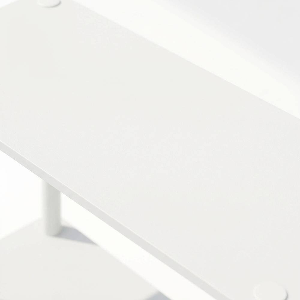Alt View 1. FurniFact - Engineered Wood 3-Tier Display Rack with Shelving Unit and Bookcase for Home - White/White.