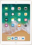 Front Zoom. Apple - iPad (5th generation) with WiFi + Cellular- 128GB - (Verizon Wireless) - Gold.