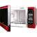 Alt View 12. Bella - 1.1 Cu. Ft. Mid-Size Microwave - Metallic Red.