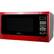 Left. Bella - 1.1 Cu. Ft. Mid-Size Microwave - Metallic Red.