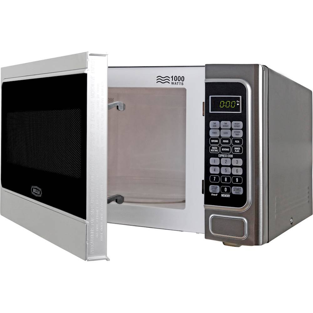 Best Buy Bella 1.1 Cu. Ft. MidSize Microwave Stainless Steel and