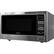 Left. Bella - 1.1 Cu. Ft. Mid-Size Microwave - Stainless Steel and Black.