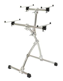 Gibraltar Hardware - Key Tree Double Tier Keyboard Stand, Lightweight and Portable Curved Design with Memory Locks, Adjustable Height