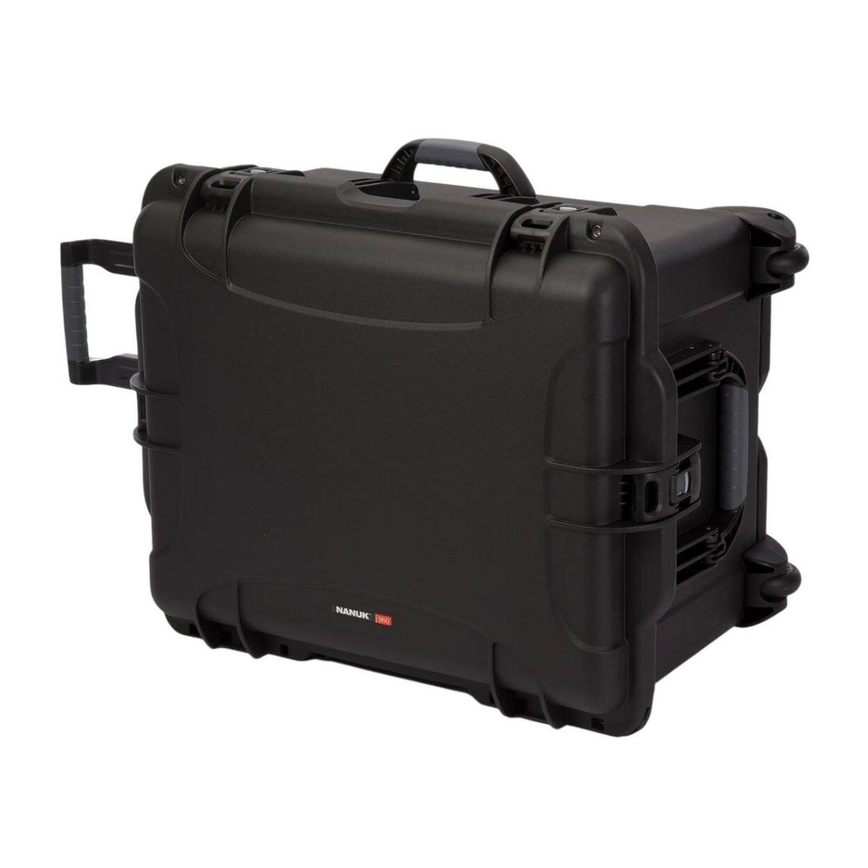 Left. NANUK - NANUK 960 Wheeled Black 79 L Capacity Case with Handles and Polyurethane Wheels.