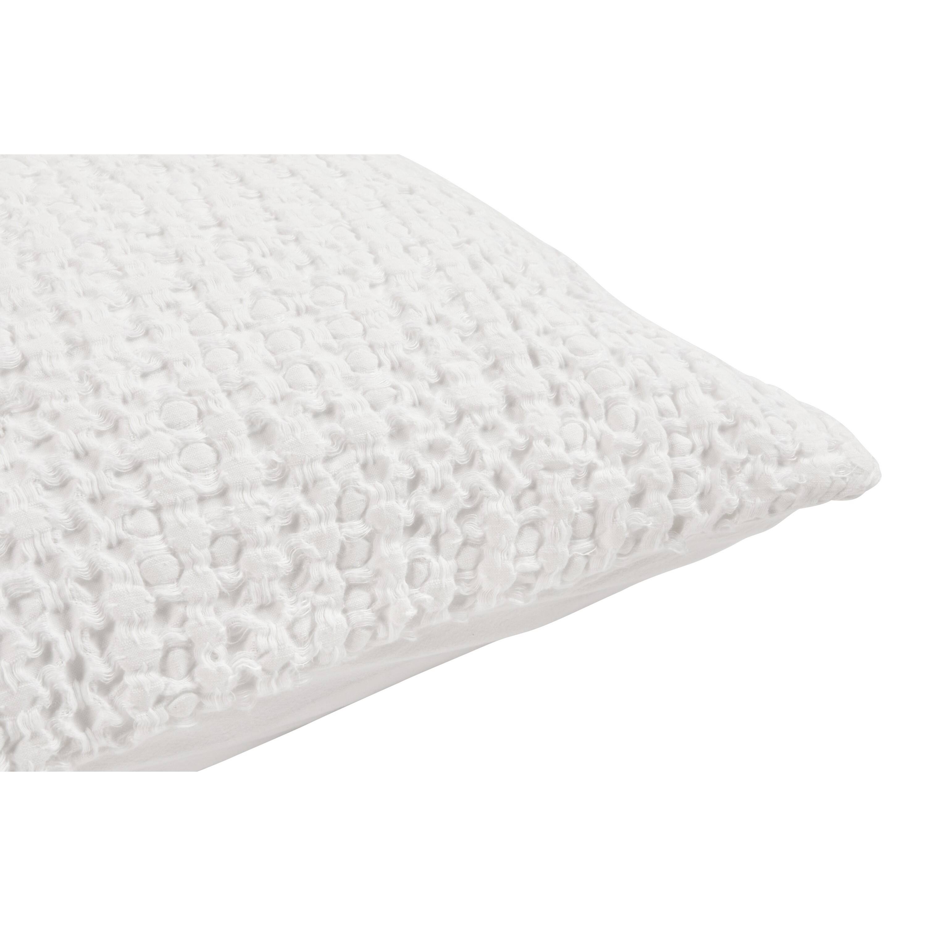 Front. Manhattan Lane - Dedi 20 x 36  King Pillow Sham,  Belgian Flax Linen Cotton - White.