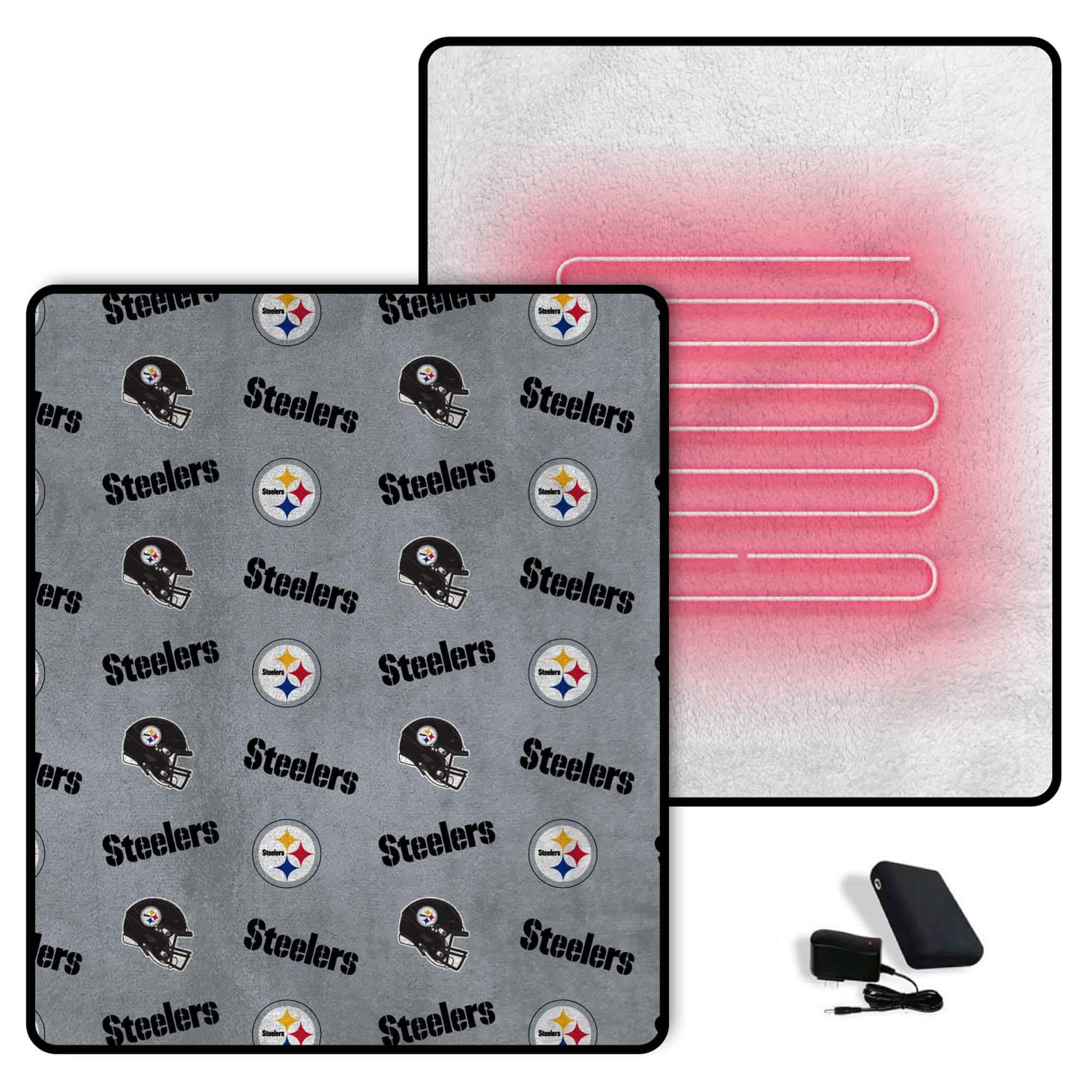 Pegasus - Pittsburgh Steelers Scattered Logos 60" x 70" Heated Blanket - Multicolor