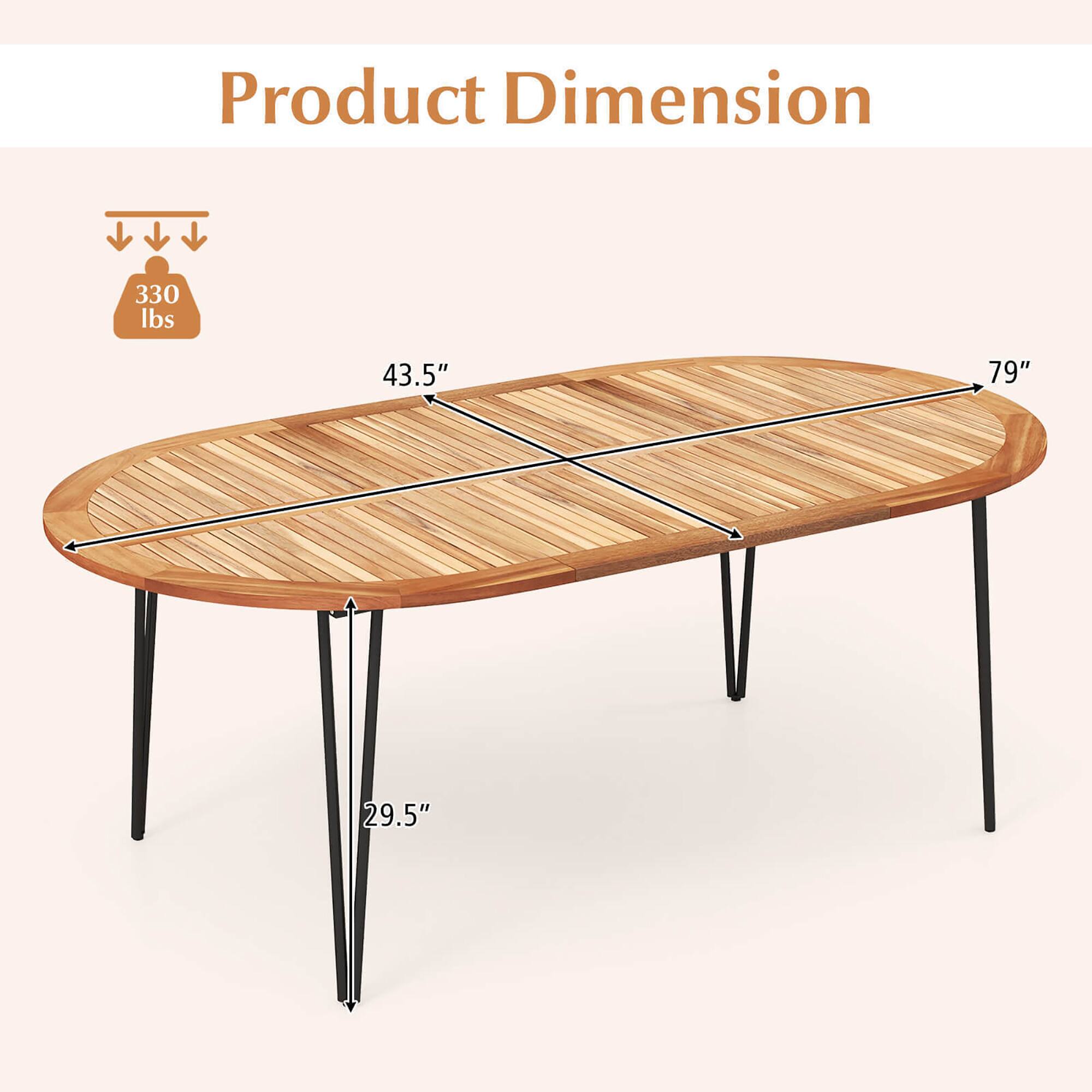 Product Dimension  
330 lbs  
43.5"  
79"  
29.5"