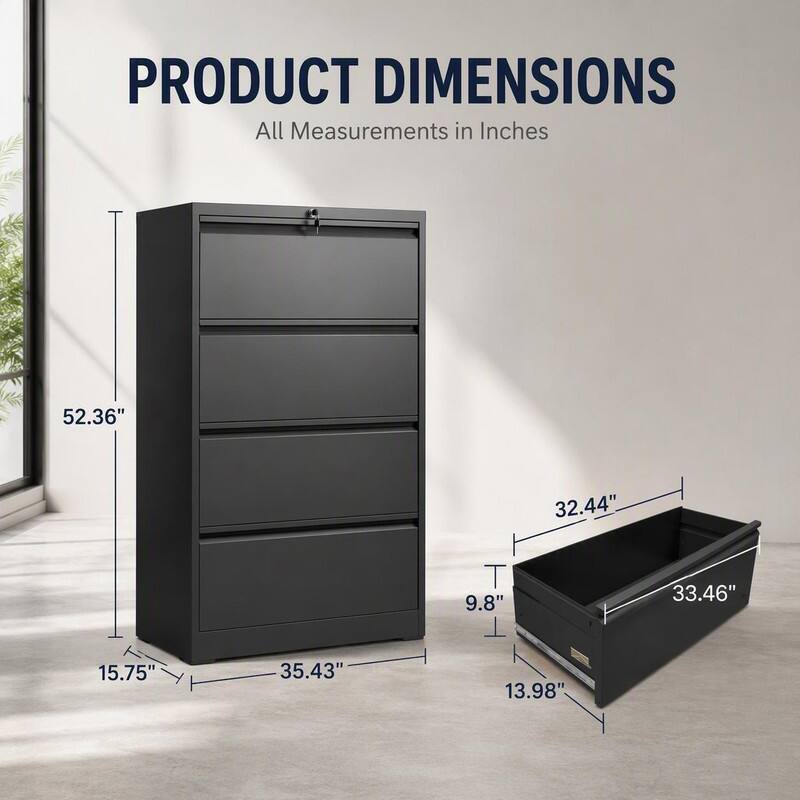PRODUCT DIMENSIONS  
All Measurements in Inches

52.36"  
32.44"  
9.8"  
33.46"  
15.75"  
35.43"  
13.98"