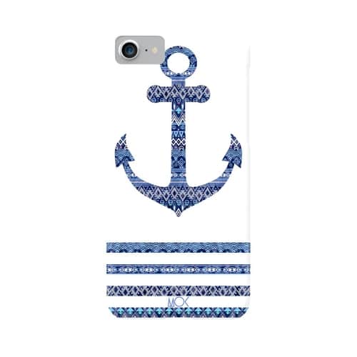 ArtsCase - SlimFit Designers Anchor by M.O.K. Case for Apple® iPhone® 7 - White/Blue - Larger Front