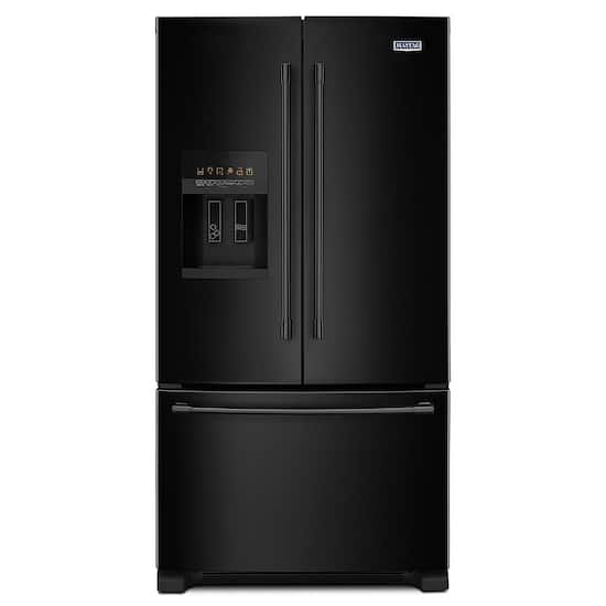 Maytag 24 7 Cu Ft French Door Refrigerator Black On Black Mfi2570feb Best Buy