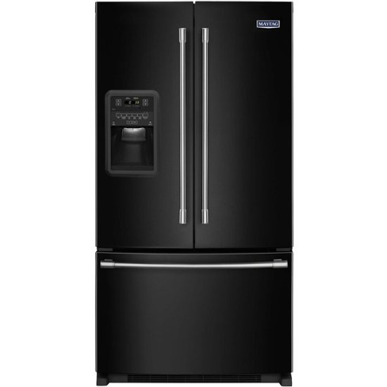 Maytag 21 7 Cu Ft French Door Refrigerator Black On Black