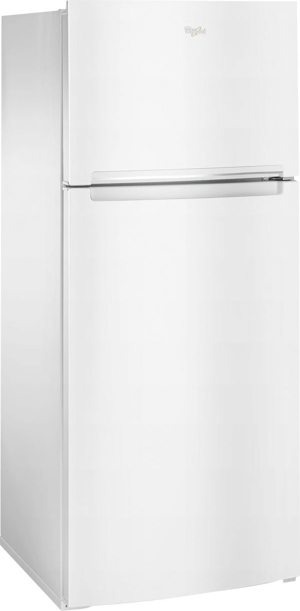 Angle View: Whirlpool - 17.7 Cu. Ft. Top-Freezer Refrigerator - White