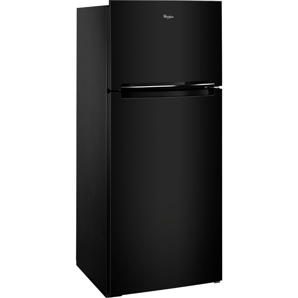 Angle View: Whirlpool - 17.7 Cu. Ft. Top-Freezer Refrigerator - Monochromatic Stainless Steel