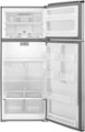 Angle Zoom. Whirlpool - 17.7 Cu. Ft. Top-Freezer Refrigerator - Monochromatic Stainless Steel.