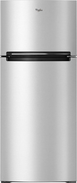 Front Zoom. Whirlpool - 17.7 Cu. Ft. Top-Freezer Refrigerator - Monochromatic Stainless Steel.