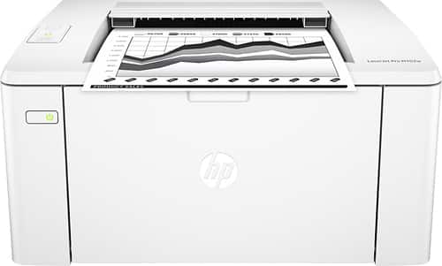HP - LaserJet Pro M102w Black-and-White Wireless Printer - Larger Front
