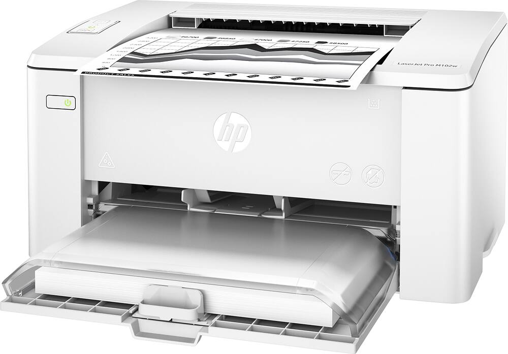 Alt View 11. HP - LaserJet Pro M102w Black-and-White Wireless Laser Printer - White.