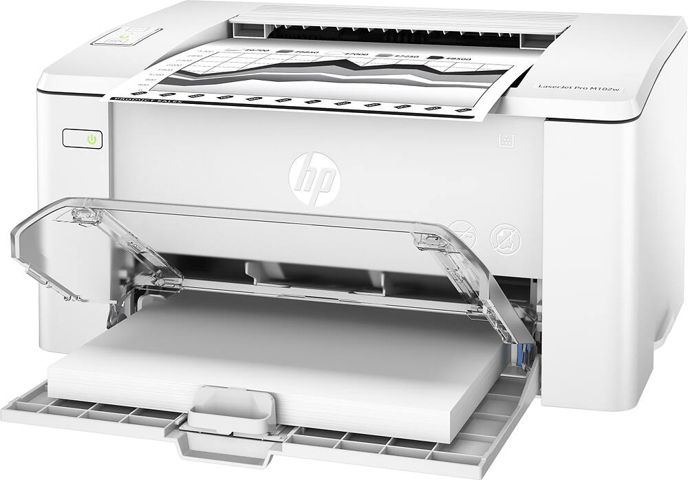 Alt View 12. HP - LaserJet Pro M102w Black-and-White Wireless Laser Printer - White.
