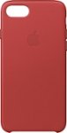 Front. Apple - iPhone® 7 Leather Case - Red.