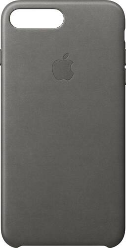 Apple - iPhone® 7 Plus Leather Case - Storm Gray - Larger Front