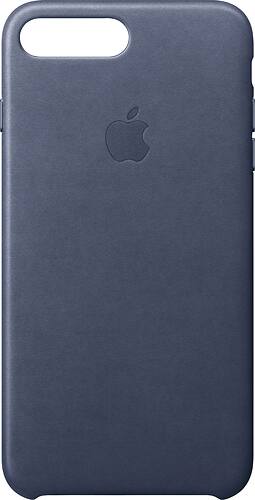 Apple - iPhone® 7 Plus Leather Case - Midnight Blue - Larger Front