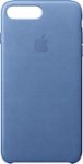 Front. Apple - Leather Case for iPhone® 7 Plus - Sea Blue.