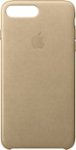 Front. Apple - iPhone® 7 Plus Leather Case - Tan.