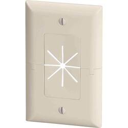 Split Data Plate DataComm Electronics Split Plate with Flexible Opening Lite Almond 45 ...